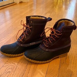 L.L. Bean Dark Brown and Black Winter Boots